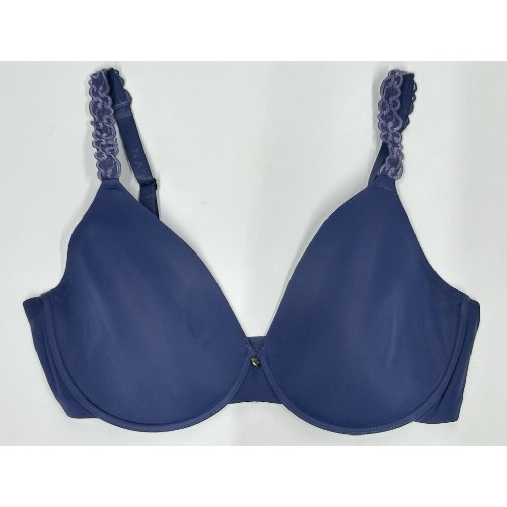 NATORI PURE LUXE FULL FIT UNDERWIRE T Shirt BRA Size 36DD Blue 732080